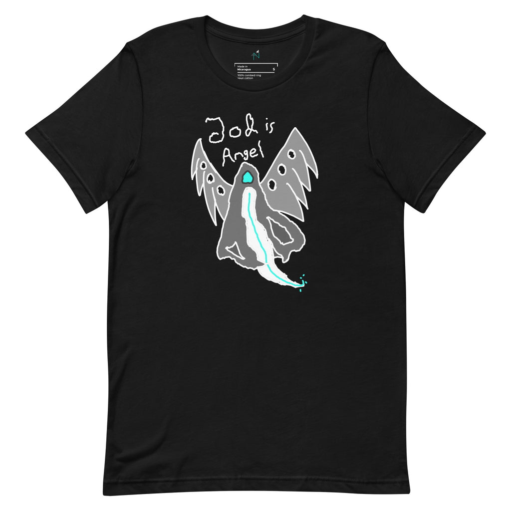 NPZ God is Angel Black T-Shirt