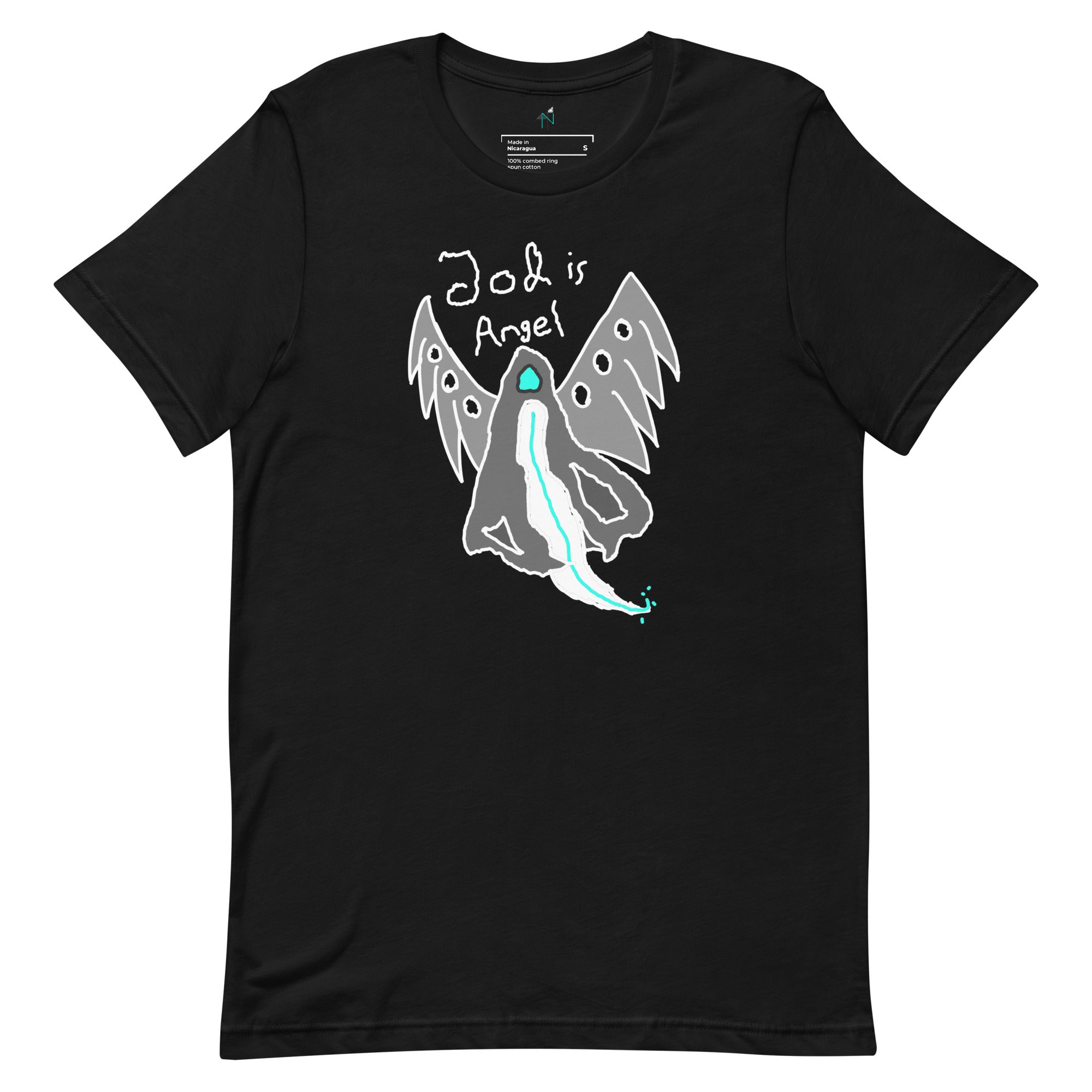 NPZ God is Angel Black T-Shirt